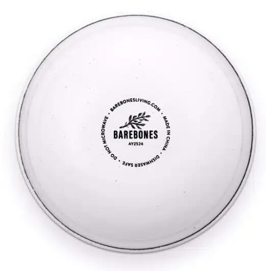 BareBones - Rolled Enamelware Side Bowl - Soft White 4PC Set