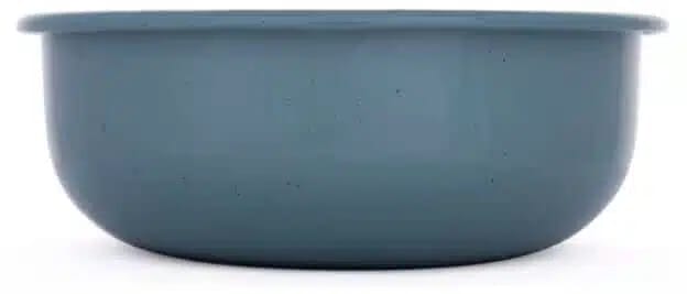 BareBones - Rolled Enamelware Bowl - Smoky Blue