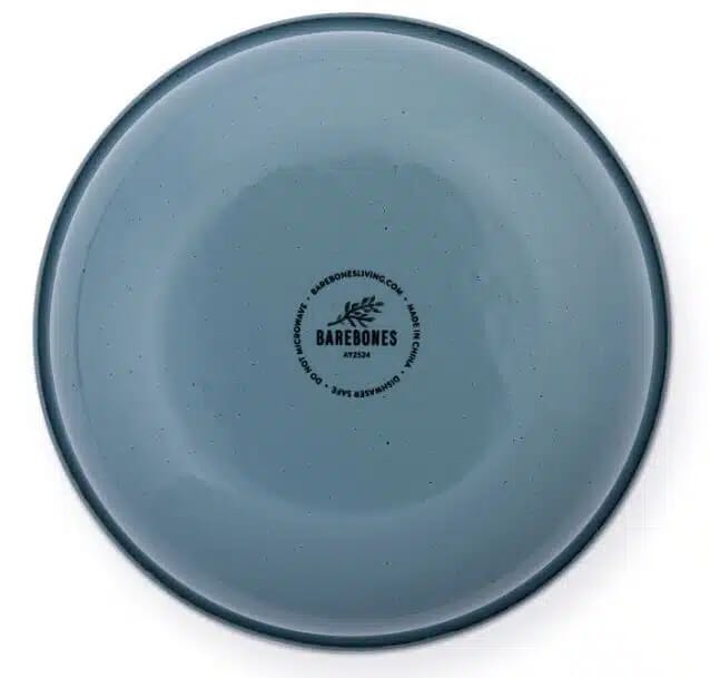 BareBones - Rolled Enamelware Bowl - Smoky Blue