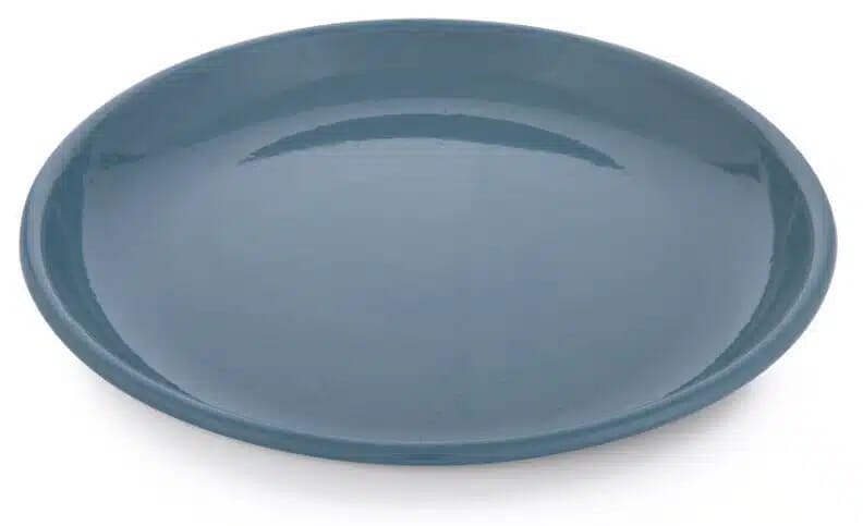 BareBones - Rolled Enamelware Plate - Smoky Blue 4PC Set