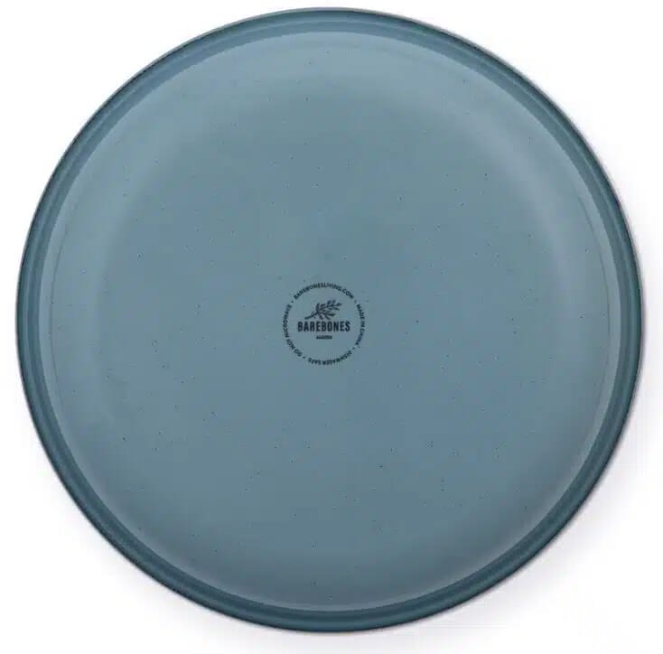 BareBones - Rolled Enamelware Plate - Smoky Blue 4PC Set