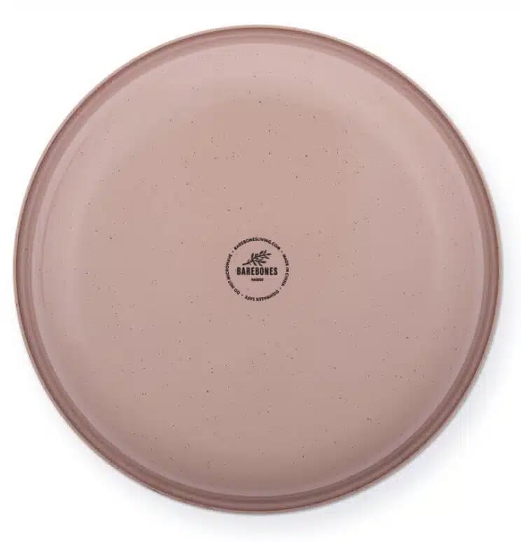 BareBones - Rolled Enamelware Plate - Dusty Rose 4PC Set