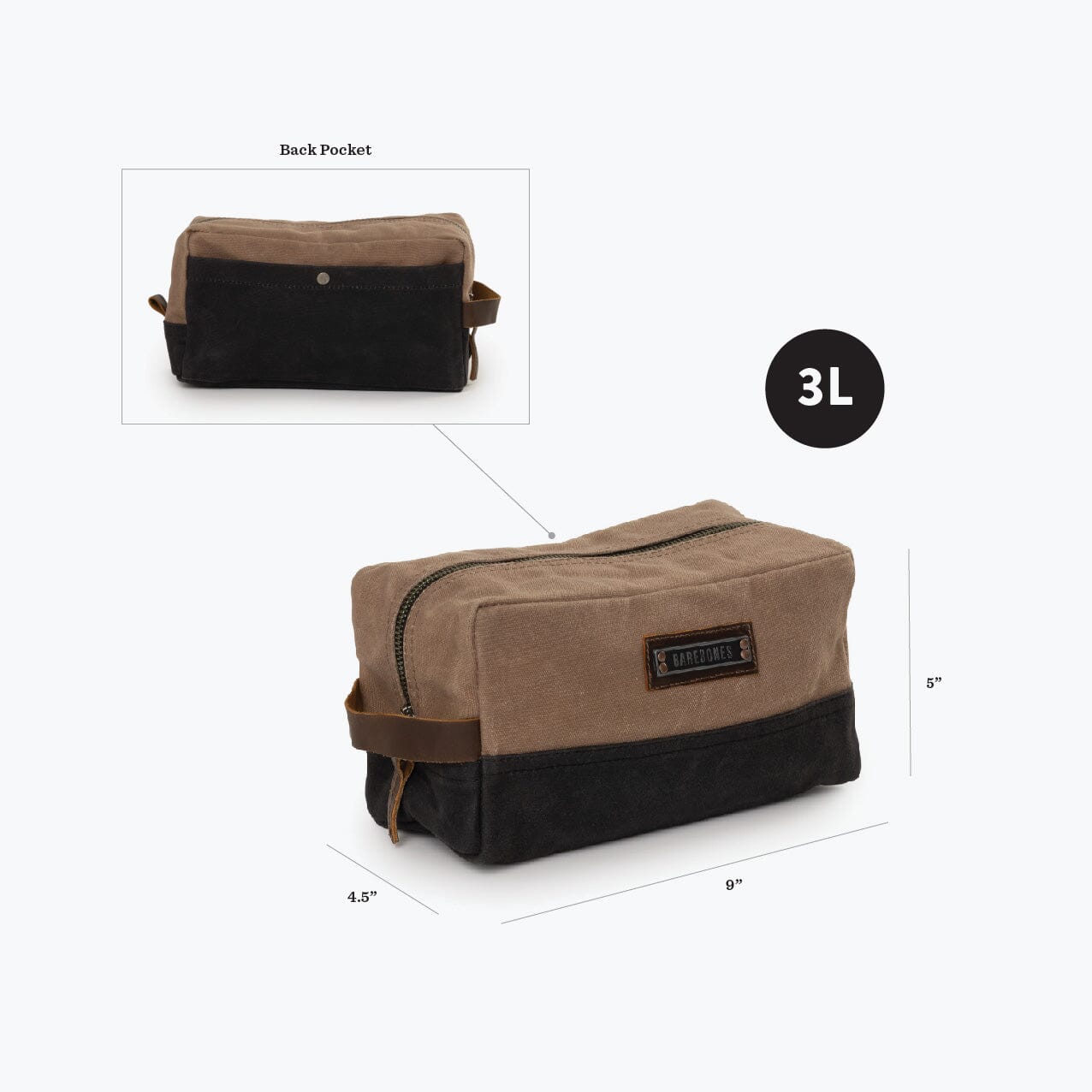 Neelum 3L Dopp Kit - Khaki
